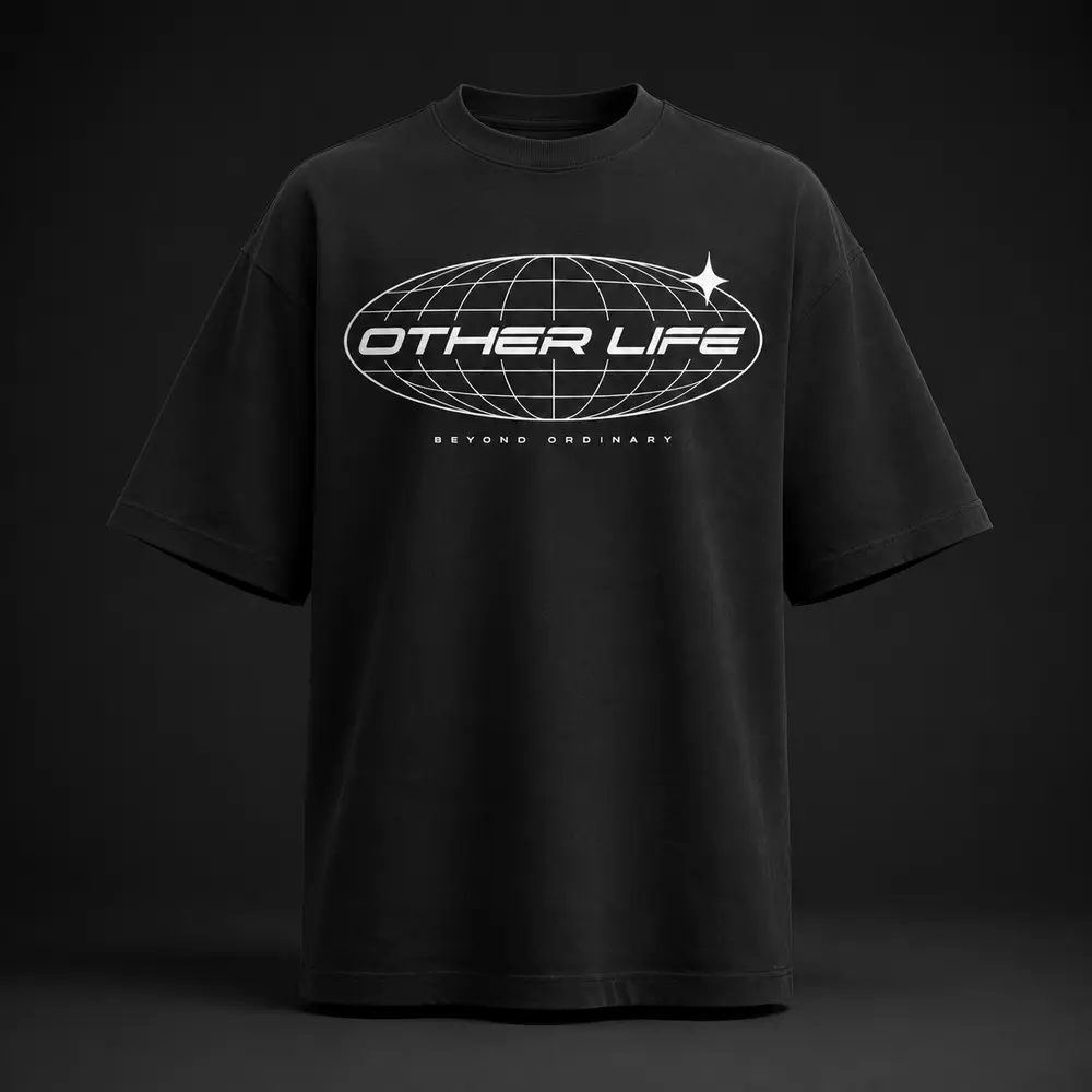 Orbit Oversized Tee — Black